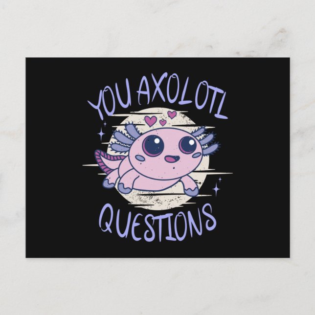 Du axolotfrågor vykort (Framsida)