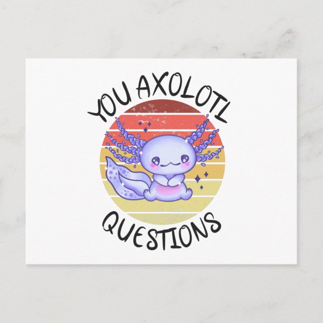Du axolotfrågor vykort (Framsida)