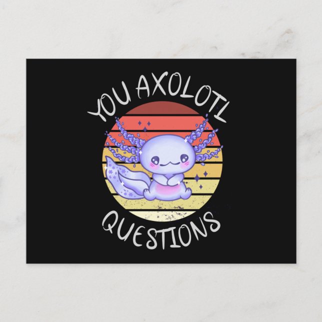 Du axolotfrågor vykort (Framsida)