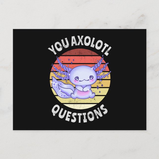Du axolotfrågor vykort (Framsida)