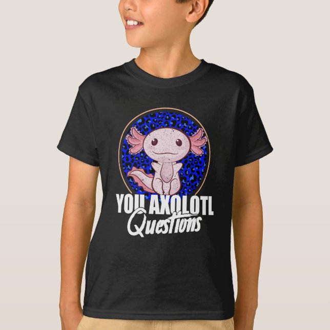 Du Axolotl Frågar Retro 90s Axolotl T Shirt (Framsida)