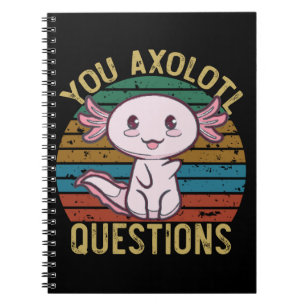 Du Axolotl Frågar Retro 90s Funny Axolotl Anteckningsbok