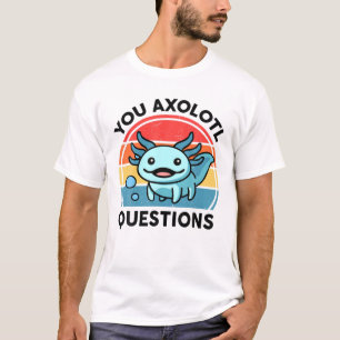 Du Axolotl frågar Ungdom, barn, ljus och blått axo T Shirt