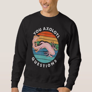 Du Axolotl Frågor Pojke Flicka Söt Axolotl Lång Ärmad Tröja