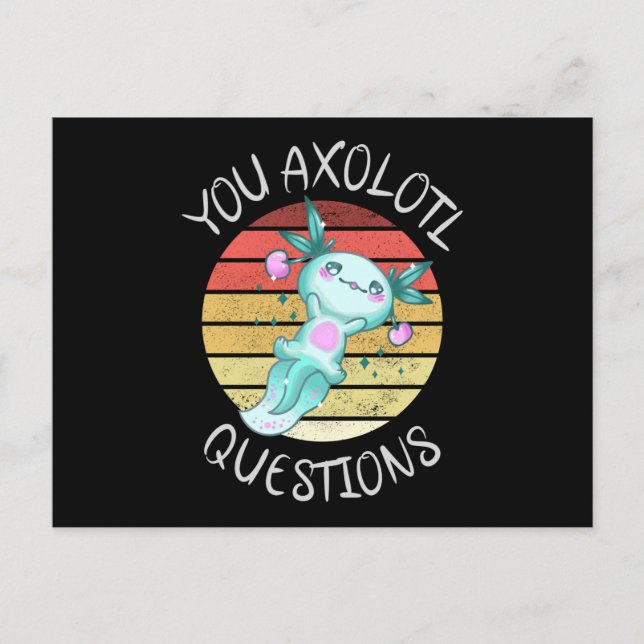 Du axolotl frågor vykort (Framsida)