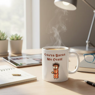 Du Bacon Gör Mig Galen Rolig Bacon Puns Kaffemugg