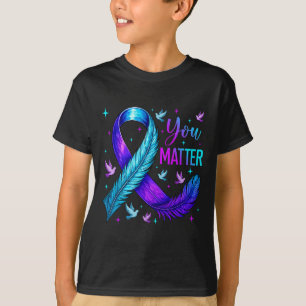 Du band fågel självmordsförebyggande medvetenhet t shirt