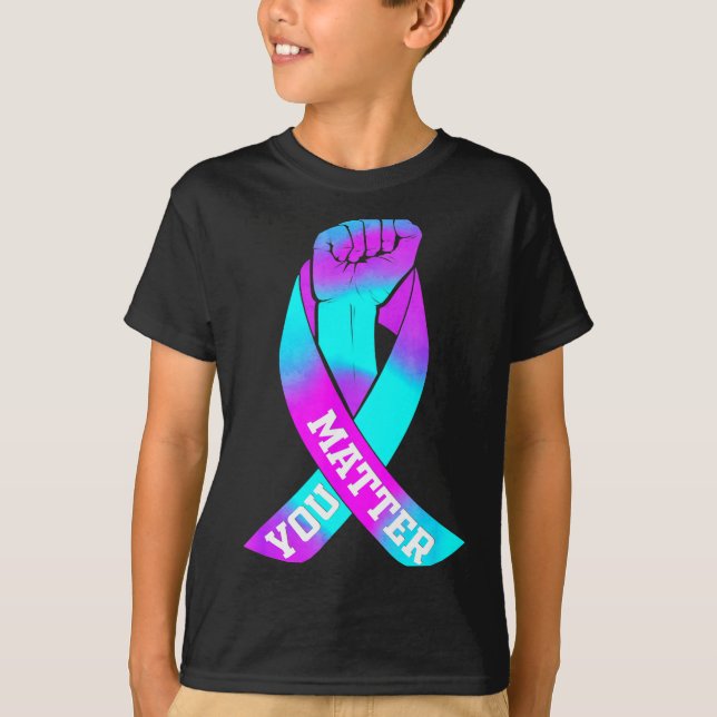 Du band - Medvetenhet om självmord T Shirt (Framsida)