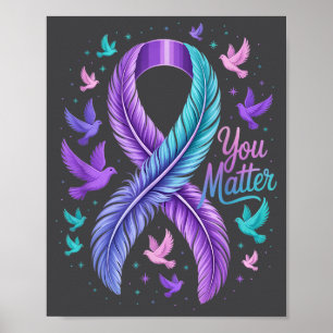 Du Band Slända Självmordsmedvetenhet Kvinnor Män Poster