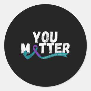 Du Band Suicide Prevention Awareness Semikolon Runt Klistermärke