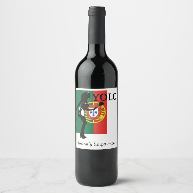 Du begränsar bara gången. Luft Freshener Vinflaska Etikett (Framsida)