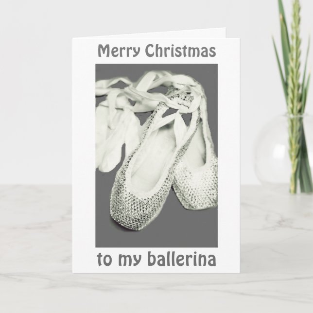 DU BEHÅLLOR MIG PÅ MIN TOES-BALLERINA CHRISMAS KÄR HELGKORT (Framsida)