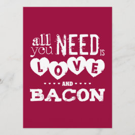 Du behöver bara Kärlek och Bacon. Inbjudningar