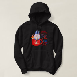 DU BEHÖVER BARA KÄRLEK OCH HETT COCOA Lustiga julk Hoodie