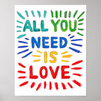 Du behöver bara poster Kärlek