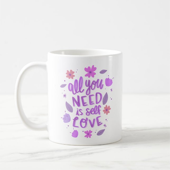 Du behöver bara själv kärlek kaffemugg (Vänster)