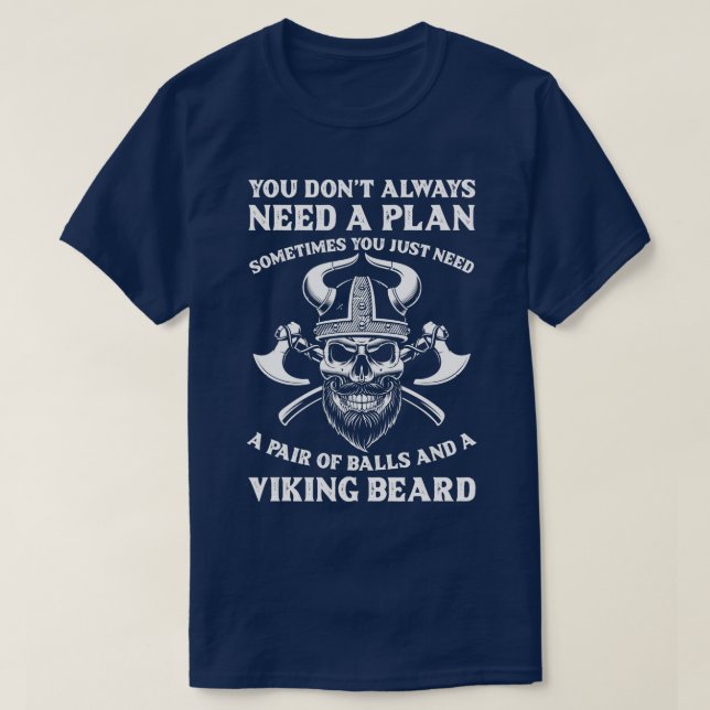 Du behöver Bollar och ett synbart skägg. T Shirt (Design framsida)