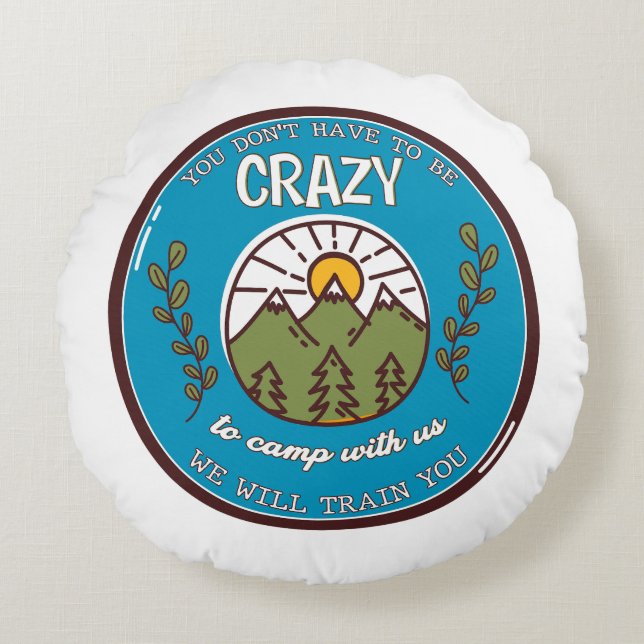 Du behöver inte vara arg för att komma med oss rund kudde (Framsidan)