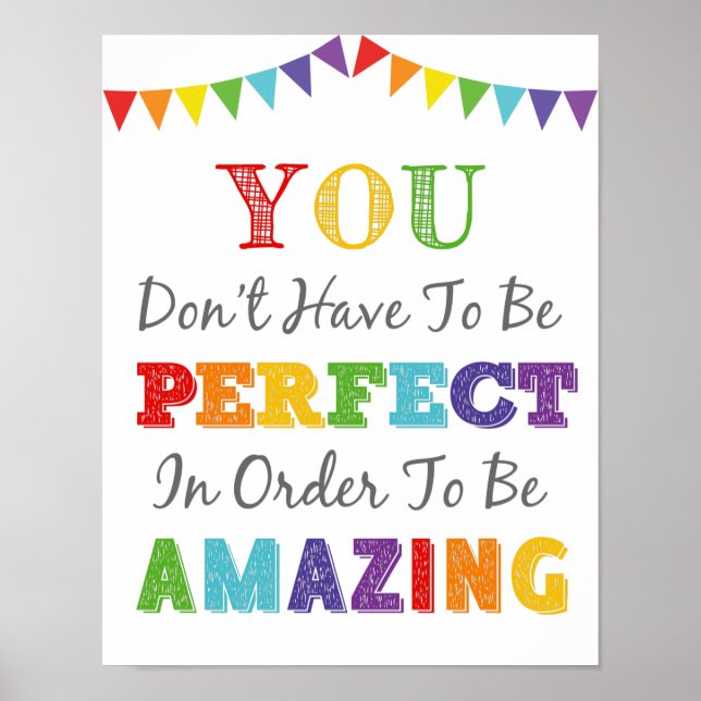 Du behöver inte vara Perfekt för att vara Fantasti Poster (Framsidan)