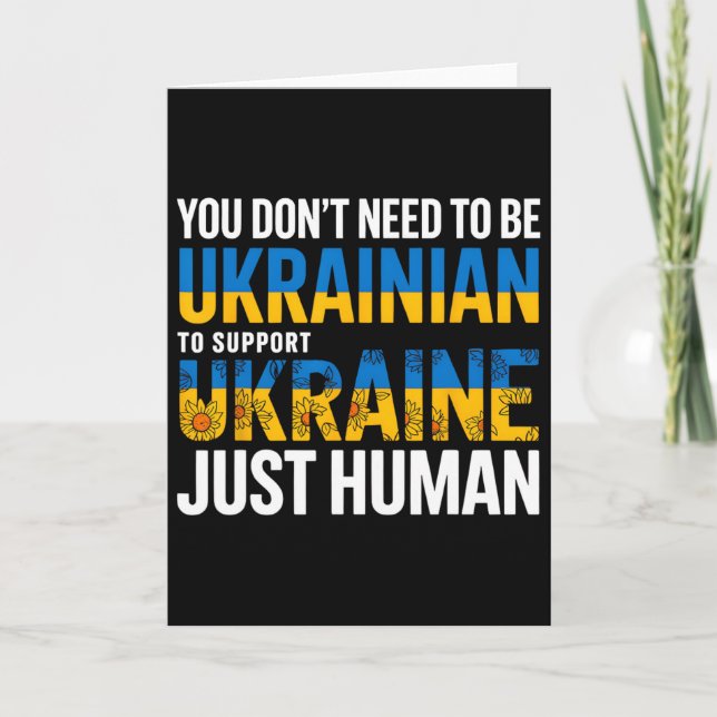 Du behöver inte vara ukrainsk för att stödja Ukrai Kort (Framsida)