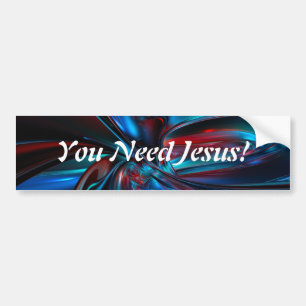 Du behöver Jesus Bildekal
