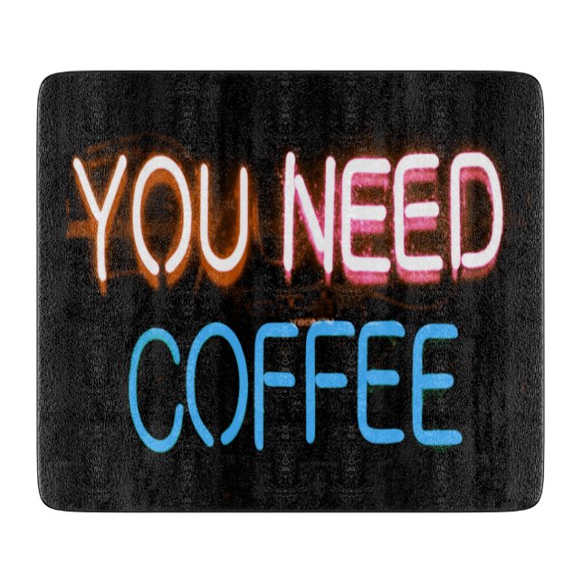 Du behöver kaffe, Caffine Neon-signatur (Framsidan)