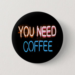 Du behöver kaffe, Caffine Neon-signatur Knapp