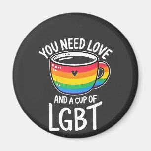 Du behöver Kärlek och en Kopp av HBT-Pridet Måndag Magnet