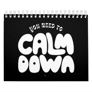 Du behöver Lugn ned typografi för att säga Kalender