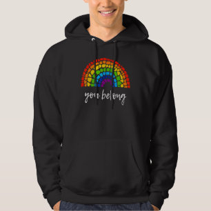 Du Belong Lgbtq+ Rainbow Gay pride Hoodie