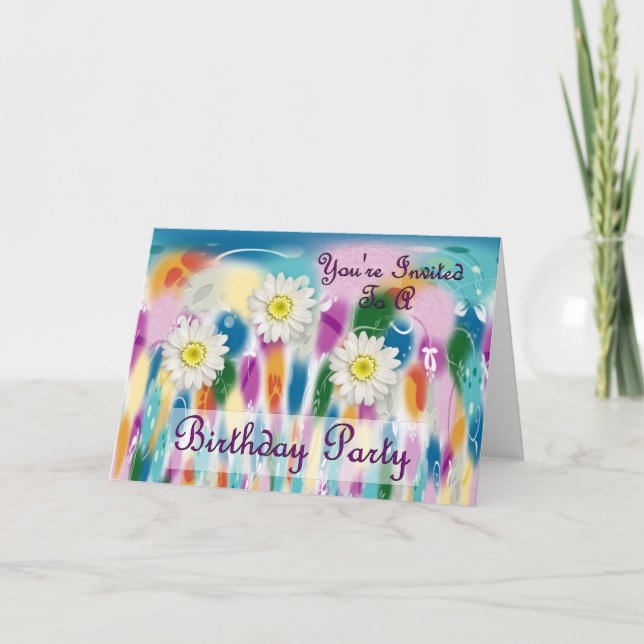 Du&ber;bjuds in till en Födelsedagsfest Inbjudan (Framsida)