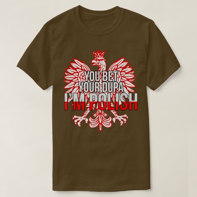 DU BET DIN DUPA JAG ÄR POSH FUNNY Poland Citizen T Shirt (Design framsida)