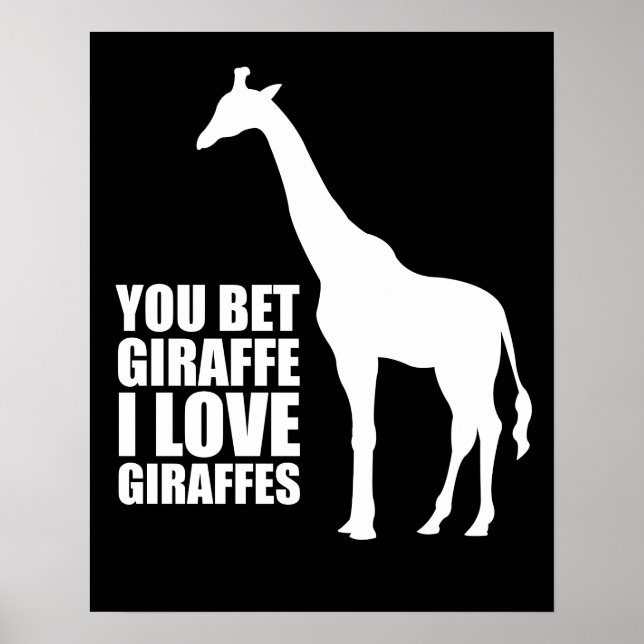 Du Bet Giraffe i Kärlek Giraffes Poster (Framsidan)