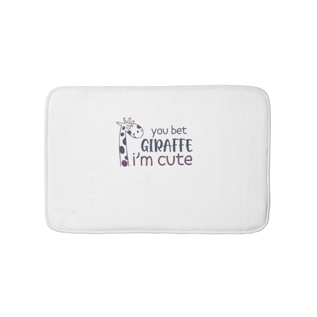 Du Bet Giraffe, jag är Cute Badrumsmatta (Framsidan)