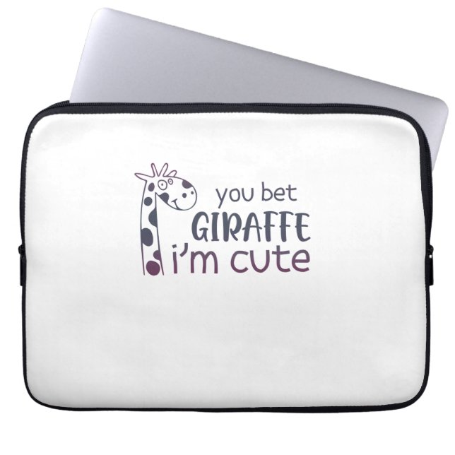 Du Bet Giraffe, jag är Cute Laptop Fodral (Framsidan)