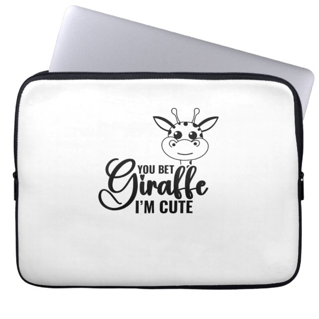 Du Bet Giraffe, jag är Cute, Ludny Baby, Flicka Laptop Fodral (Framsidan)