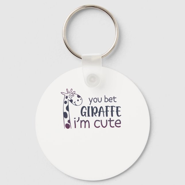 Du Bet Giraffe, jag är Cute Nyckelring (Framsida)
