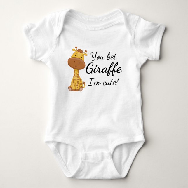 Du Bet Giraffe, jag är Cute T Shirt (Framsida)