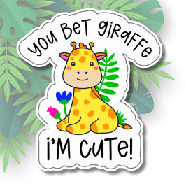 Du Bet Giraffe, jag är Cute Watersecure Klistermärken