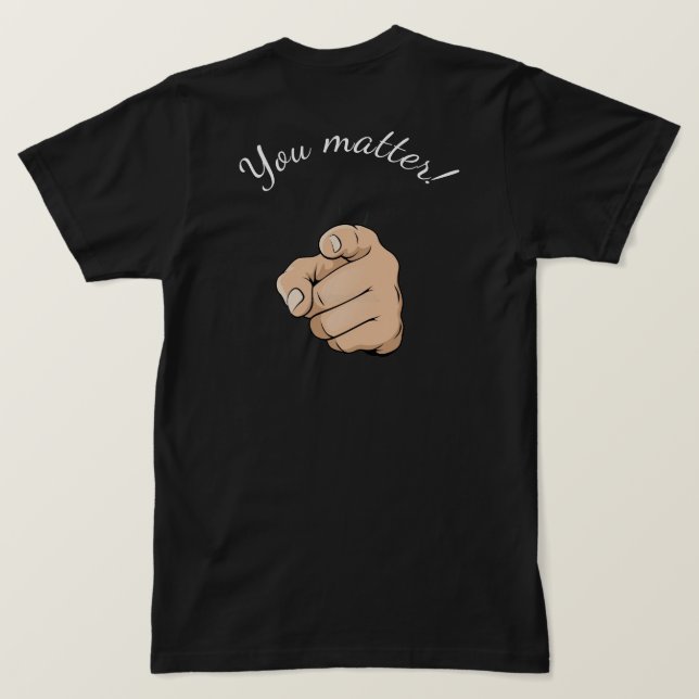 "du betyder något" t-shirt (Design baksida)