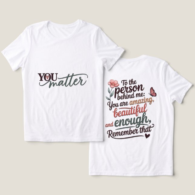 Du betyder tri-blandnings skjorta t shirt (Design fram och bak)