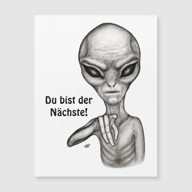 Du bist der Nächste! Magnetiskt kort (Framsida)