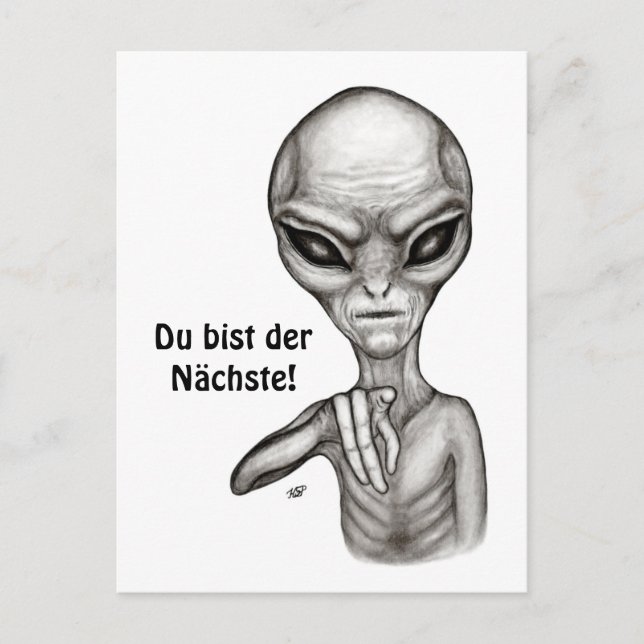 Du bist der Nächste! Vykort (Framsida)