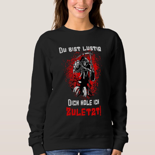 Du Bist Dich Hål Ich förra Bikerna Rocker Outfit T Shirt (Framsida)