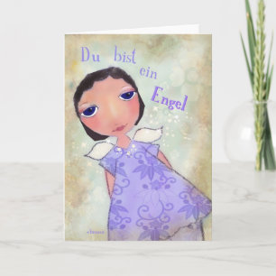 du bist ein Engel (du är en ängel), i tysk Kort
