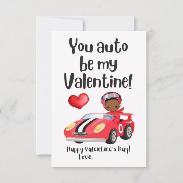 Du blir automatiskt mitt Valentine Class Card Tack Kort (Baksida)