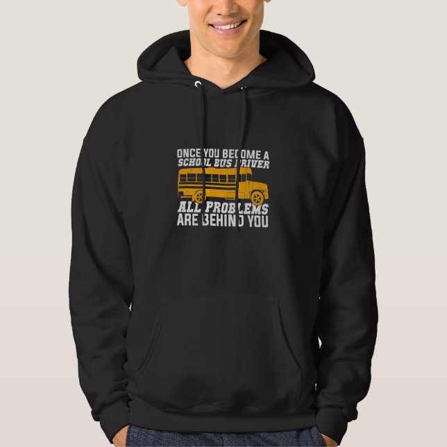 Du blir en skoldrivrutin i Buss Hoodie (Framsida)