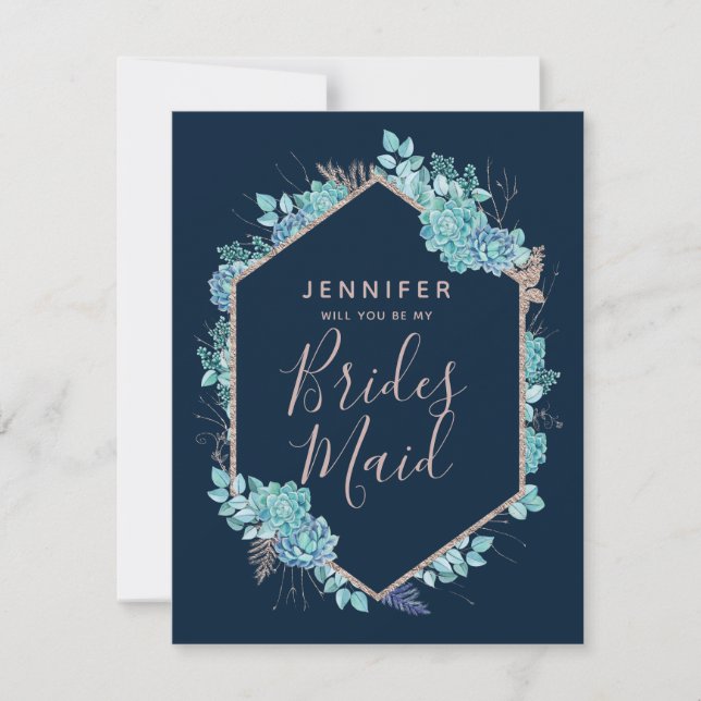 Du blir min bridesmaid. inbjudningar (Framsida)