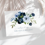 Du blir min bridesmedalj... -blommigt...<br><div class="desc">En underbar design med dammig blå och elegant vita blommor. Texten och färg kan vara personlig.</div>