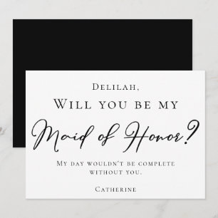 Du blir min Maid of honor Inbjudningar